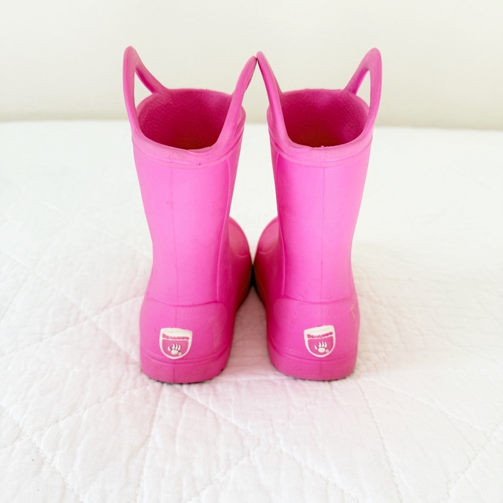 8 Toddler Bearpaw Kids Pink Rubber Rain Boots - Picture 5 of 8